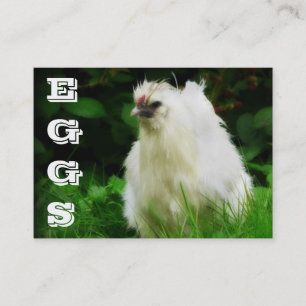 Carte De Visite Le poulet EGGS la ferme avicole libre de pondeuse