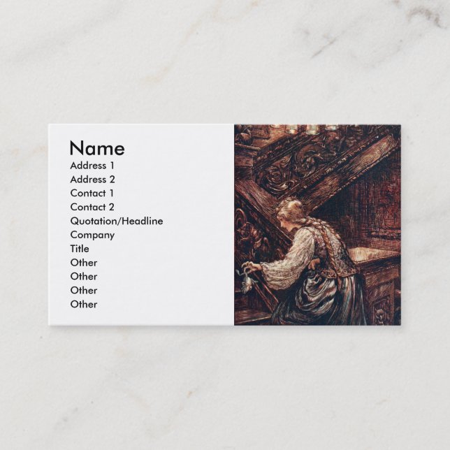 Carte De Visite Le prince de grenouille (Devant)