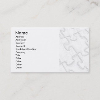 Carte De Visite Le puzzle rapièce l'art déco blanc