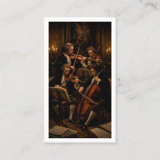 Carte De Visite Le Quatuor à Cordes Classique - Peinture à l'Huile