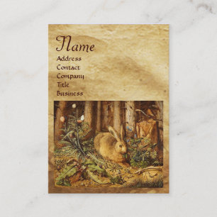 Carte De Visite LE RABBBIT (lièvre jeune) Monogramme