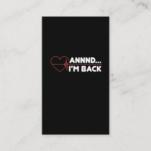 Carte De Visite Le rétablissement du survivant de l'attaque cardi