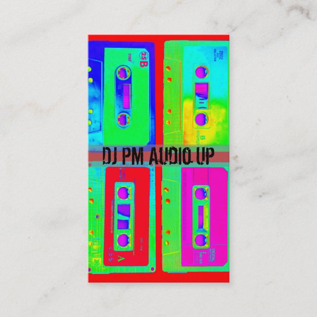 Carte De Visite Le rétro renvoi DJ d'enregistreur à cassettes (Devant)