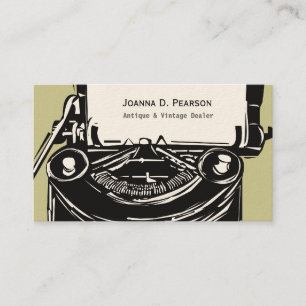 Carte De Visite Le rêve de l'auteur. Machine à écrire vintage d