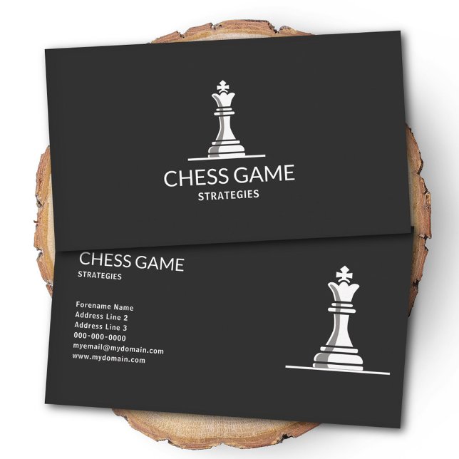 Carte De Visite Le Roi - pièce d'échecs (The King - Chess Piece Business Card)