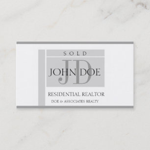 Carte De Visite Le signe résidentiel d'agent immobilier affile W/
