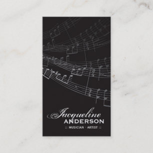 Carte De Visite Le symphonie musical de musique note l'artiste