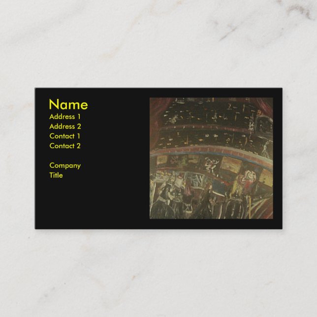 CARTE DE VISITE LE THÉÂTRE (Devant)