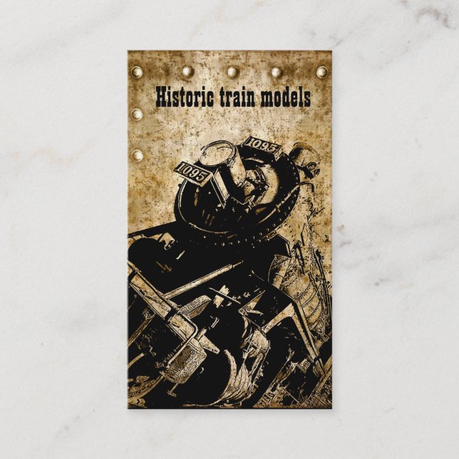 Carte De Visite le train historique modèle le collecteur/magasin (Devant)