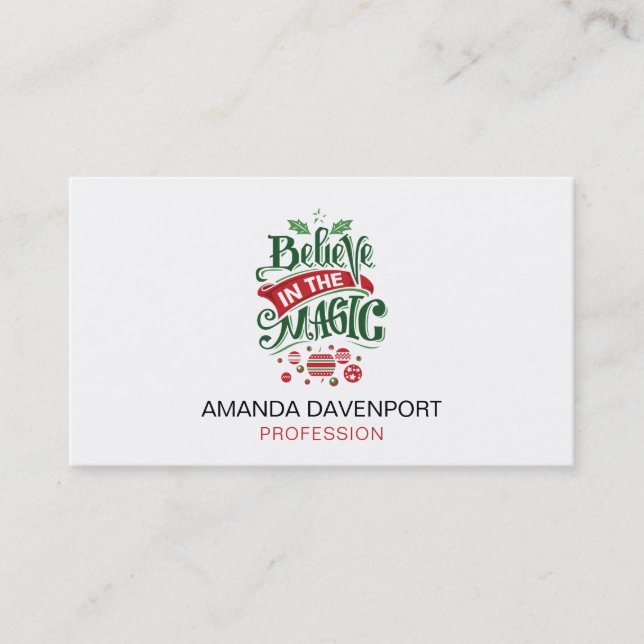 Carte De Visite Le Typographe du Magic Christmas (Devant)