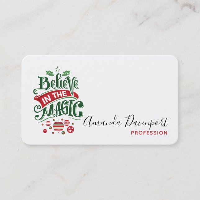 Carte De Visite Le Typographe du Magic Christmas (Devant)