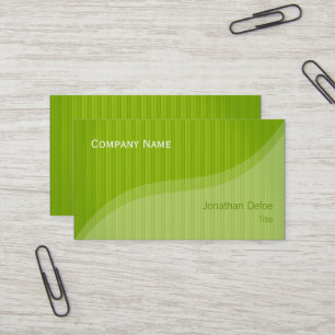 Carte De Visite Le vert barre le professionnel élégant chic de