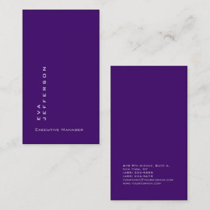 Carte De Visite Le violet royal, l'élégance et la modernité