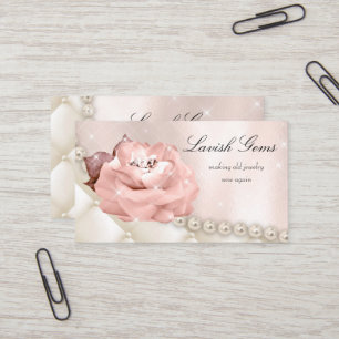 Carte De Visite Le wedding planner élégant de bijoux s'est levé