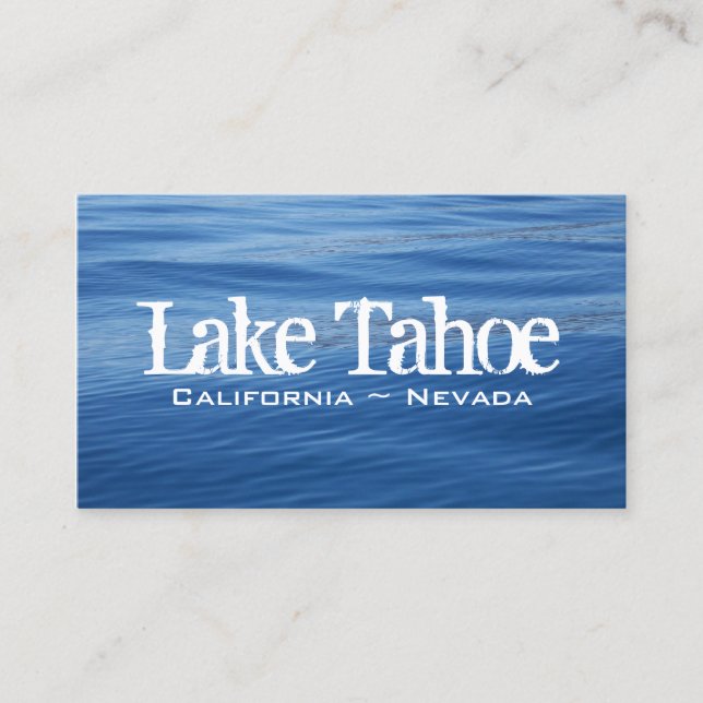 Carte De Visite L'eau bleue du lac Tahoe (Devant)