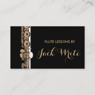 Carte De Visite Leçons de flûte Instrument Music Instructor Busi