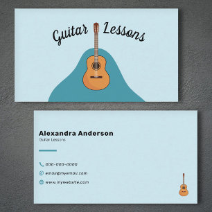 Carte De Visite Leçons de guitare acoustique