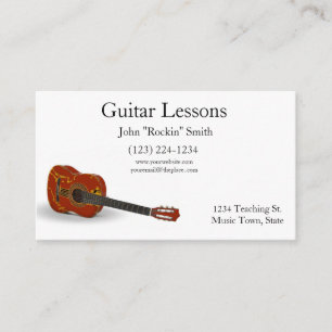 Carte De Visite Leçons de guitare Guitare acoustique