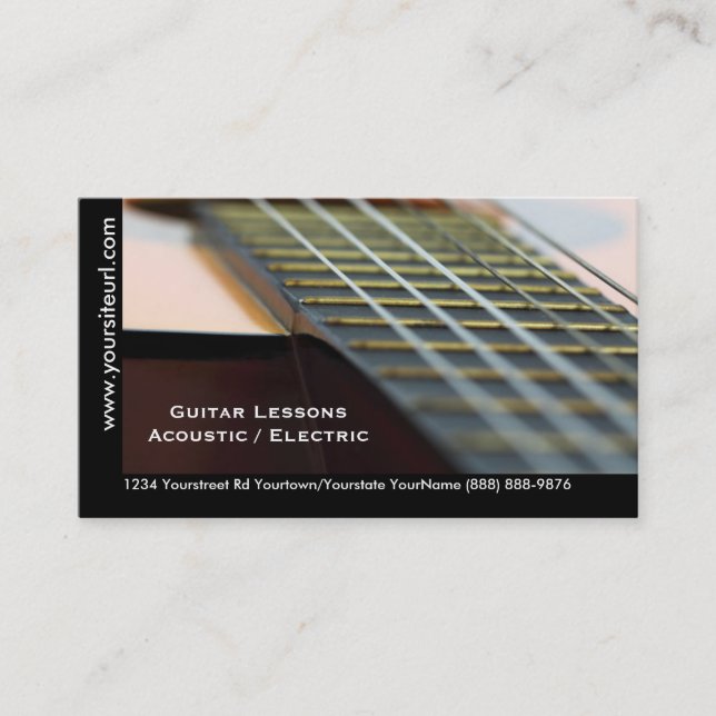 Carte De Visite Leçons de guitare - guitare acoustique de (Devant)