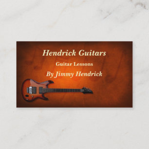 Carte De Visite Leçons de guitare Ventes de guitare