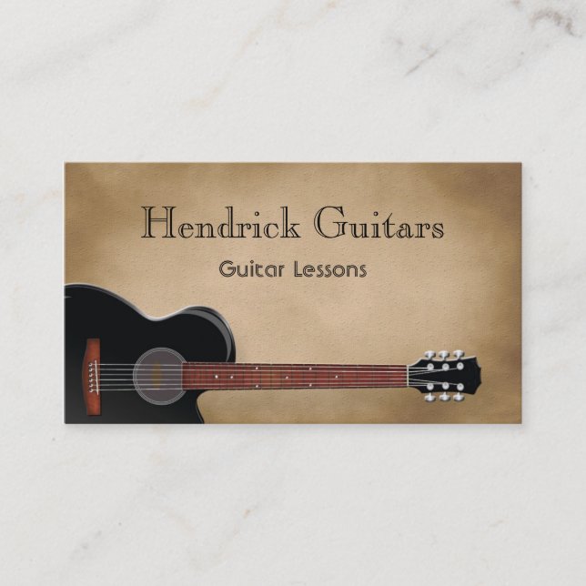 Carte De Visite Leçons de guitare Ventes de guitare (Devant)