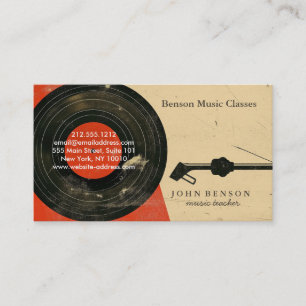 Carte De Visite Leçons de musique chic moderne