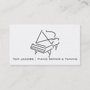 Carte De Visite Leçons de piano, réglage et réparation de piano