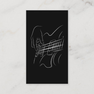 Carte De Visite Lecteur de guitare électrique Musicien de jazz