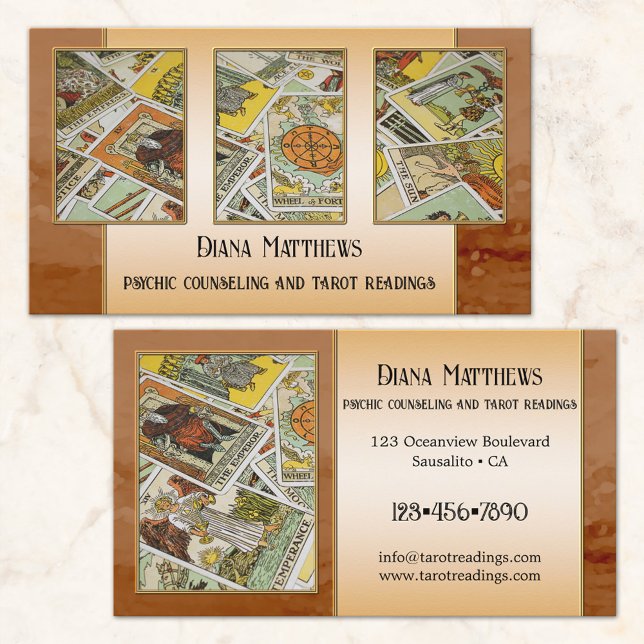 Carte De Visite Lecteur de Tarot Clairvoyant intuitif Photo (Créateur téléchargé)