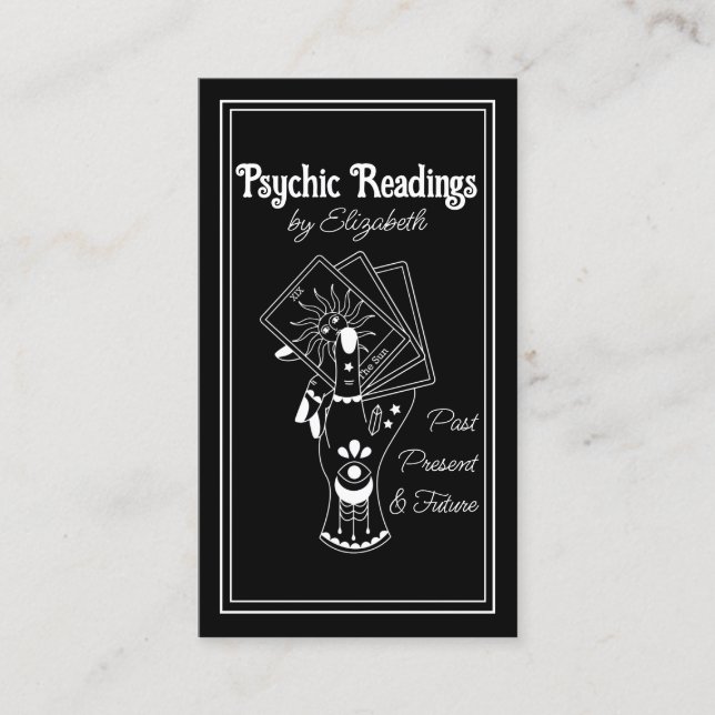 Carte De Visite Lecteur de Tarot Psychique (Devant)