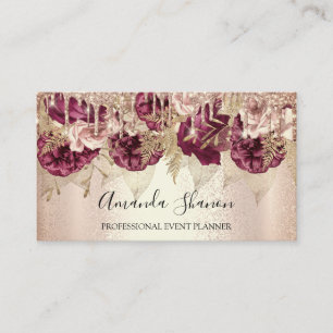 Carte De Visite Lecteurs de fleurs de Rose professionnel Logo QR C