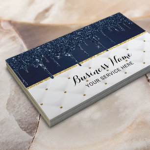 Carte De Visite Lecteurs de marine moderne bleu et blanc de luxe