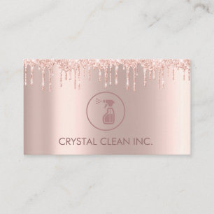 Carte De Visite Lecteurs de Parties scintillant Rose de service de