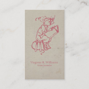 Carte De Visite Lecture vintage de souris