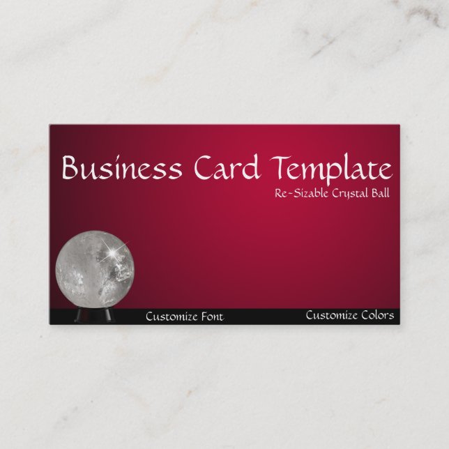Carte De Visite Lectures Psychiques Crystal Ball (Devant)
