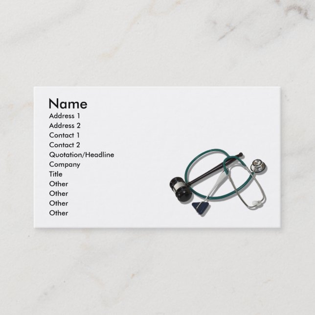 Carte De Visite LegalMedicalSupport073110, nom, l'adresse 1, (Devant)