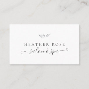 Carte De Visite Léger Délicat Accent Floral Votre logo