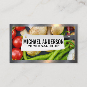 Carte De Visite Légumes   Couteau des bouchers   Culinaire