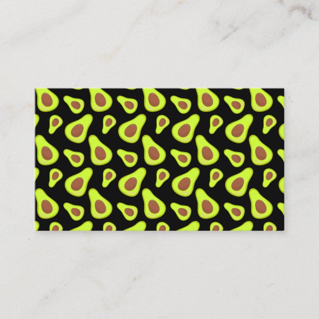 Carte De Visite Légumes végétaux verts Avocados Cuisine saine (Devant)