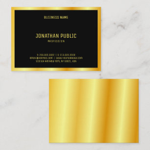 Carte De Visite L'élégance de l'or noir Modèle personnalisé mo