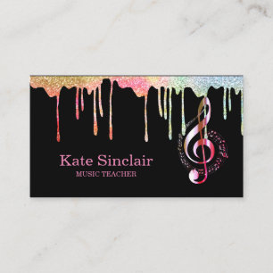 Carte De Visite L'Élégant Enseignant De La Musique Piano Keys Mu