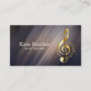 Carte De Visite L'Élégant Enseignant De La Musique Piano Keys Mu
