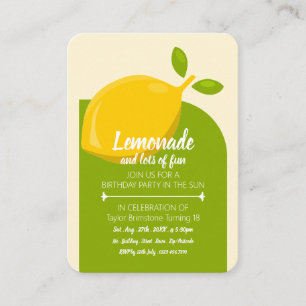 Carte De Visite Lemon, Lemonade et beaucoup de billets de cadeaux