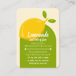 Carte De Visite Lemon, Lemonade et beaucoup de billets de cadeaux
