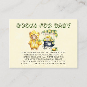 Carte De Visite Lemonade Teddy Bear Livres Jaunes Pour Bébé