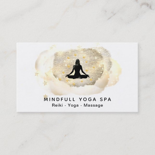 Carte De Visite L'énergie curative de *~* remet le yoga Lotus de (Devant)