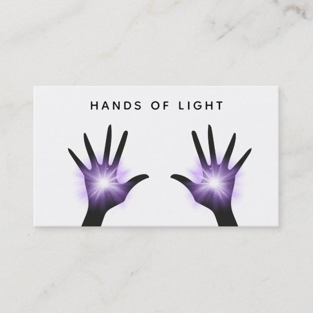 Carte De Visite L'énergie de *~* remet à Reiki la lumière curative (Devant)