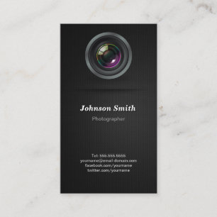 Carte De Visite Lens de caméra - Montrez votre meilleure photo sur
