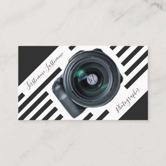 Carte De Visite Lentilles de caméra reflex pour photographes Vidéo (Devant)