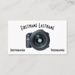 Carte De Visite Lentilles de caméra reflex pour photographes Vidéo